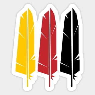 Three Feathers Ojibwe WAWEZHI CANADA Sticker